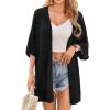 imageGRACE KARIN Womens Summer Short Sleeve Crochet Cardigan Sweaters Lightweight 2025 Oversized Knit Boho Kimono CardigansBlack