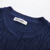 imageGRACE KARIN 2025 Womens Summer Short Sleeve Sweater Cardigan Lightweight Crew Neck Sweater Crochet Knit TopNavy Blue