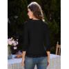 imageGRACE KARIN Lightweight Cardigan Sweaters for Women 2025 34 Sleeve Lace Button Open Front Bolero ShrugBlack