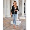 imageGRACE KARIN Women Sweater Blazer 34 Sleeve Cropped Cardigan Lightweight Notch Collar Knit Blazer Jacket Business CasualBlack