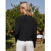 imageGRACE KARIN Womens 2025 Summer Cardigans Long Sleeve Open Front Hollow Out Crochet Knit Cardigan SweaterBlack