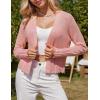 imageGRACE KARIN Womens 2025 Summer Cardigans Long Sleeve Open Front Hollow Out Crochet Knit Cardigan SweaterDusty Rose