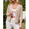 imageGRACE KARIN Womens 2025 Summer Cardigans Long Sleeve Open Front Hollow Out Crochet Knit Cardigan SweaterLight Khaki