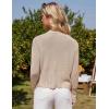 imageGRACE KARIN Womens 2025 Summer Cardigans Long Sleeve Open Front Hollow Out Crochet Knit Cardigan SweaterLight Khaki