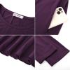 imageGRACE KARIN Womens 2025 Trendy Crew Neck 34 Sleeve A Line Loose Casual Midi Dress with PocketsDark Purple