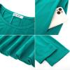 imageGRACE KARIN Womens 2025 Trendy Crew Neck 34 Sleeve A Line Loose Casual Midi Dress with PocketsLake Green