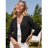 imageGRACE KARIN Womens 34 Sleeve Cropped Cardigan Elegant Open Front Sweater Cardigan Lightweight Bolero Shrug S2XLBlack