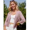 imageGRACE KARIN Womens 34 Sleeve Cropped Cardigan Elegant Open Front Sweater Cardigan Lightweight Bolero Shrug S2XLPink