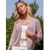 imageGRACE KARIN Womens 34 Sleeve Cropped Cardigan Elegant Open Front Sweater Cardigan Lightweight Bolero Shrug S2XLPink