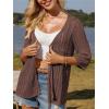 imageGRACE KARIN Womens Lightweight Crochet Cardigan Tie Front Cardigan 34 Sleeve Summer Sweater Kimono Beach Cover Up S2XLPurple Pink