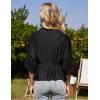 imageGRACE KARIN Womens Short Sleeve Crochet Open Front Cropped Cardigan Sweaters for Women 2025Black