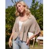 imageGRACE KARIN Womens Short Sleeve Crochet Open Front Cropped Cardigan Sweaters for Women 2025Dark Apricot