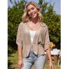 imageGRACE KARIN Womens Short Sleeve Crochet Open Front Cropped Cardigan Sweaters for Women 2025Dark Apricot