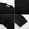 imageGRACE KARIN Womens Short Sleeve Cropped Cardigan 2025 Summer Lightweight Crochet Button V Neck Knit Sweater CardigansBlack