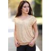 imageGRACE KARIN V Neck Sequin Short Sleeve Tops for Women Elastic Sparkly Tank Top for PartyGold