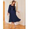 imageGRACE KARIN Wedding Guest Dress Mother of The Bride Dresses Two Piece Formal Sequin Dress with Jacket Tea Length 2025Navy Blue