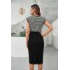imageGRACE KARIN Women Wear to Work Dress Crew Neck Sleeveless Bodycon Business Pencil DressesBlack