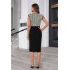 imageGRACE KARIN Women Wear to Work Dress Crew Neck Sleeveless Bodycon Business Pencil DressesBlack Plaid