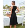 imageGRACE KARIN Womens 2025 Summer Midi Dresses Casual Sleeveless Square Neck A Line Tank Top Dress Flowy Trendy Work DressBlack