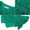 imageGRACE KARIN Womens Casual Summer Dresses V Neck Flutter Ruffle Short Sleeve Dresses 2025 Empire High Waist Flowy Midi DressGreen