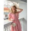 imageGRACE KARIN Womens Casual Summer Dresses V Neck Flutter Ruffle Short Sleeve Dresses 2025 Empire High Waist Flowy Midi DressPink