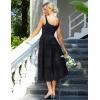 imageGRACE KARIN Womens Summer Midi Tulle Wedding Guest Party Dress Tiered A Line Dress Sleeveless Flowy DressBlack