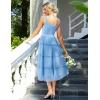 imageGRACE KARIN Womens Summer Midi Tulle Wedding Guest Party Dress Tiered A Line Dress Sleeveless Flowy DressLight Blue