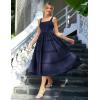 imageGRACE KARIN Womens Summer Midi Tulle Wedding Guest Party Dress Tiered A Line Dress Sleeveless Flowy DressNavy Blue