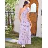 imageGRACE KARIN Womens Summer One Shoulder Sleeveless Dresses Floral Flowy Ruffle High Low Wedding Guest Maxi SundressesPurple Flowers