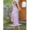 imageGRACE KARIN Womens Summer One Shoulder Sleeveless Dresses Floral Flowy Ruffle High Low Wedding Guest Maxi SundressesPurple Flowers