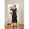 imageGRACE KARIN Womens V Neck Ruffle Sleeve Summer Dress 2025 Split Flowy Tiered Midi Dress Wedding Guest Cocktail DressesBlackpolka Dot