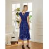 imageGRACE KARIN Womens V Neck Ruffle Sleeve Summer Dress 2025 Split Flowy Tiered Midi Dress Wedding Guest Cocktail DressesRoyal Bluegold Dots