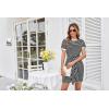 imageGRACE KARIN Striped Shirt Dresses for Women Front Tie Crewneck Wrap Dress Short Sleeve TShirt Casual Mini Bodycon DressBlack