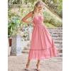 imageGRACE KARIN Womens 2025 Summer Maxi Dress Casual Sleeveless Spaghetti Strap Smocked Ruffle Beach Long Dress with PocketsLight Pink