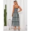 imageGRACE KARIN Womens Floral Maxi Dress 2025 Summer Spaghetti Strap Sleeveless Ruffle Hem Flowy Boho Beach DressBlack White