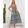 imageGRACE KARIN Womens Floral Maxi Dress 2025 Summer Spaghetti Strap Sleeveless Ruffle Hem Flowy Boho Beach DressBlack White