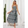 imageGRACE KARIN Womens Floral Maxi Dress 2025 Summer Spaghetti Strap Sleeveless Ruffle Hem Flowy Boho Beach DressBlack White