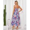 imageGRACE KARIN Womens Floral Maxi Dress 2025 Summer Spaghetti Strap Sleeveless Ruffle Hem Flowy Boho Beach DressBlue Pink