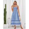 imageGRACE KARIN Womens Floral Maxi Dress 2025 Summer Spaghetti Strap Sleeveless Ruffle Hem Flowy Boho Beach DressLight Blue