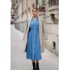 imageGRACE KARIN Womens Summer Casual Dress V Neck Cap Sleeve Zipper Front Flowy Midi Dress with PocketsGray Blue