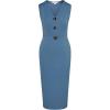 imageGRACE KARIN Womens 2025 Summer Wear to Work Dress V Neck Sleeveless Office Business Midi Sheath Pencil DressesIndigo Blue
