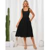 imageGRACE KARIN 2025 Womens Dress Summer Sleeveless Casual Vacation Embroidered Midi Dress with PocketsBlack