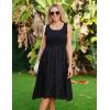 imageGRACE KARIN 2025 Womens Dress Summer Sleeveless Casual Vacation Embroidered Midi Dress with PocketsBlack