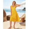 imageGRACE KARIN 2025 Womens Dress Summer Sleeveless Casual Vacation Embroidered Midi Dress with PocketsLemon Yellow