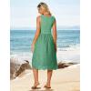 imageGRACE KARIN 2025 Womens Dress Summer Sleeveless Casual Vacation Embroidered Midi Dress with PocketsLight Green