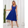 imageGRACE KARIN 2025 Womens Dress Summer Sleeveless Casual Vacation Embroidered Midi Dress with PocketsRoyal Blue