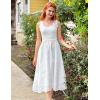 imageGRACE KARIN 2025 Womens Dress Summer Sleeveless Casual Vacation Embroidered Midi Dress with PocketsWhite