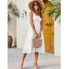 imageGRACE KARIN 2025 Womens Dress Summer Sleeveless Casual Vacation Embroidered Midi Dress with PocketsWhite