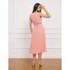 imageGRACE KARIN Women Casual Summer Dress 2025 Business Work Belted Sleeveless Button Down Shirt Midi Dresses with PocketsLight Pink