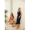 imageGRACE KARIN Women Casual Summer Dress 2025 Business Work Belted Sleeveless Button Down Shirt Midi Dresses with PocketsNavy Blue